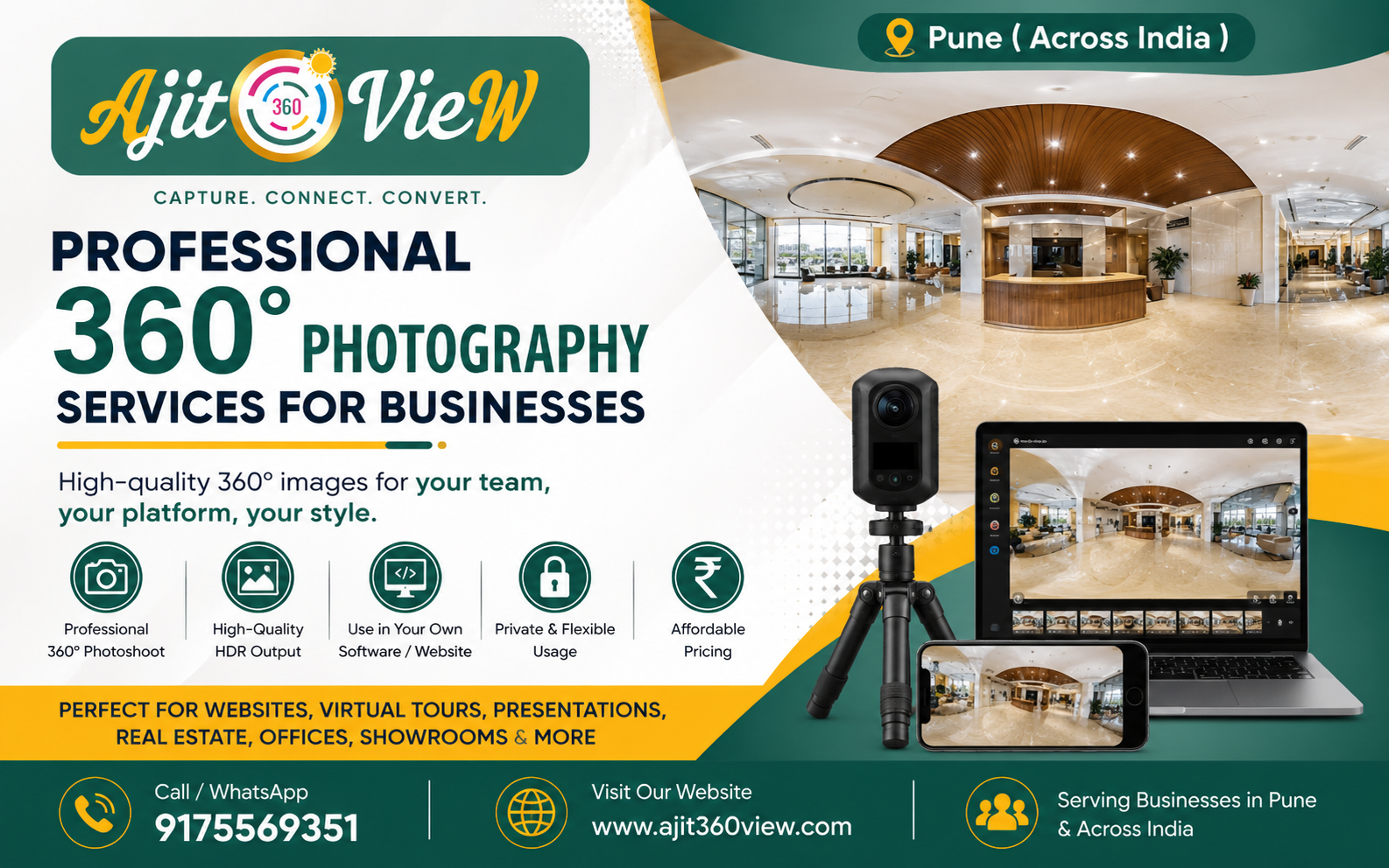 360 Photography Services Available Across Pune & Maharashtra